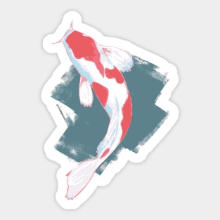 Koi fish digital design Sticker